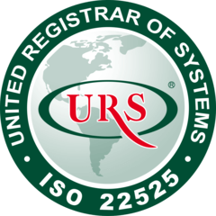 Logo for certification ISO 22525:2020